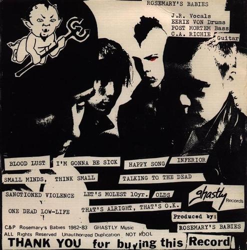 Blood Lust 7 inch EP by Rosemary's Babies. Image courtesy 1.3.8