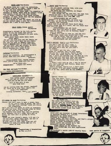 Blood Lust 7 inch EP by Rosemary's Babies. Image courtesy 1.3.8